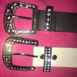 2 Rhinestone Belts